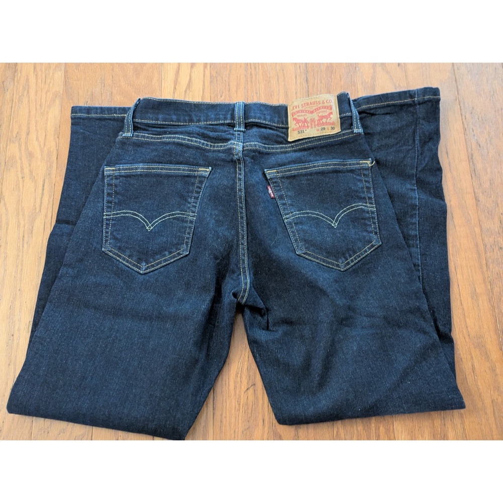 Levi Strauss 531 Waterless Jeans Dark‎ Wash Slim Fit Women W29 L30